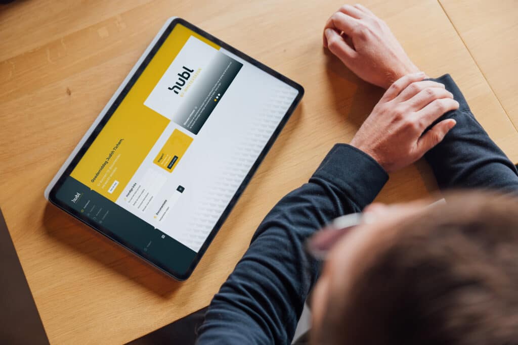 Sfeerfoto ipad bovenaf hubl