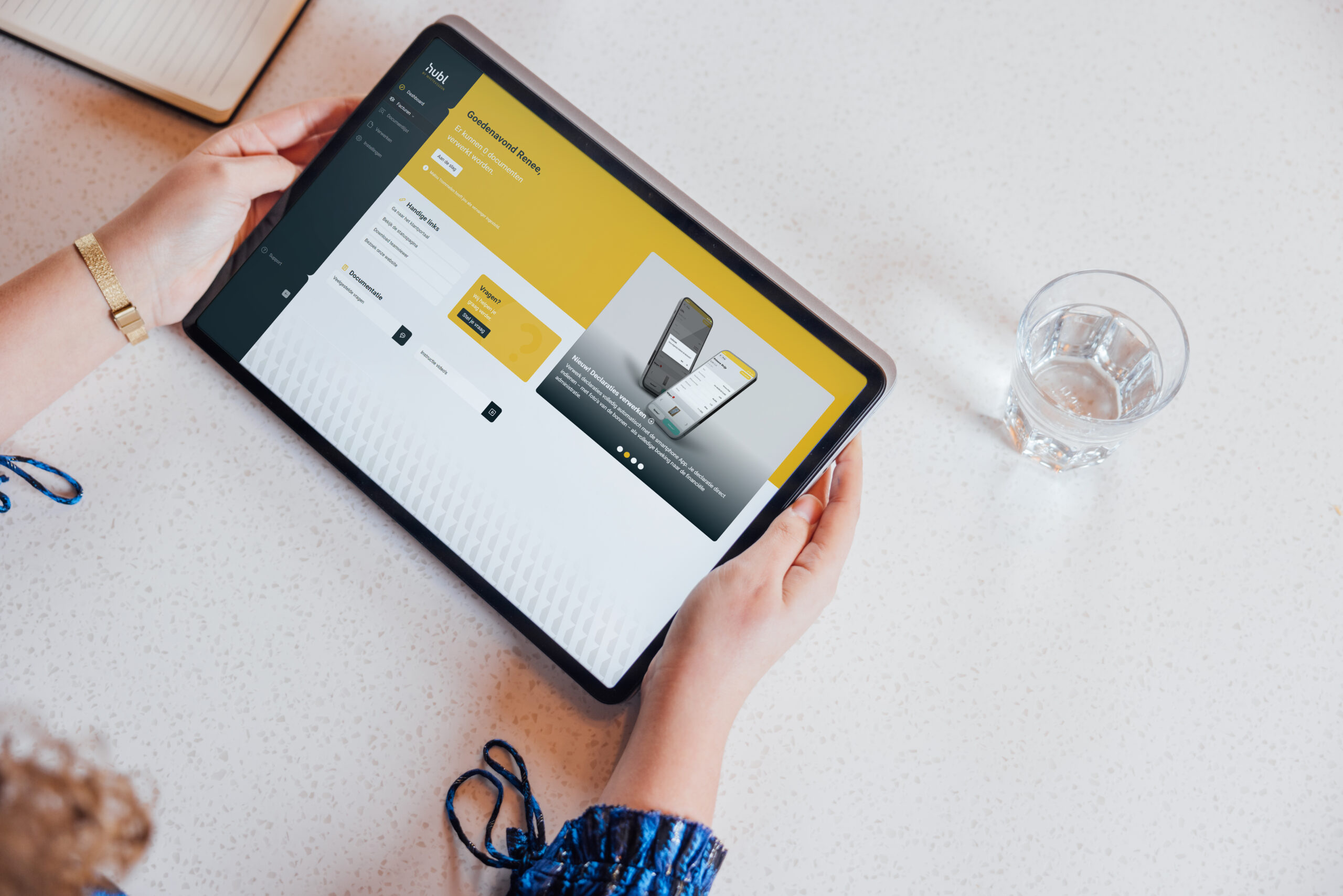 Sfeerfoto ipad water hubl